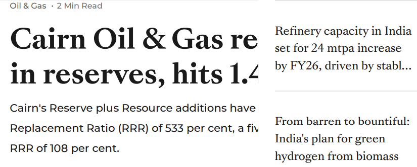 Cairn Oil & Gas aims to drill 20 wells by 2025