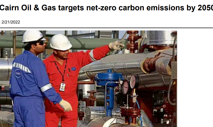 Cairn Oil & Gas targets net-zero carbon emissions by 2050