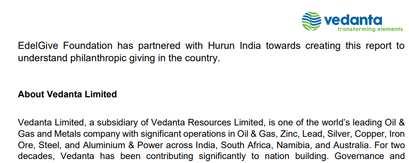 EdelGive Hurun ranks Vedanta’s Anil Agarwal among top India philanthropists